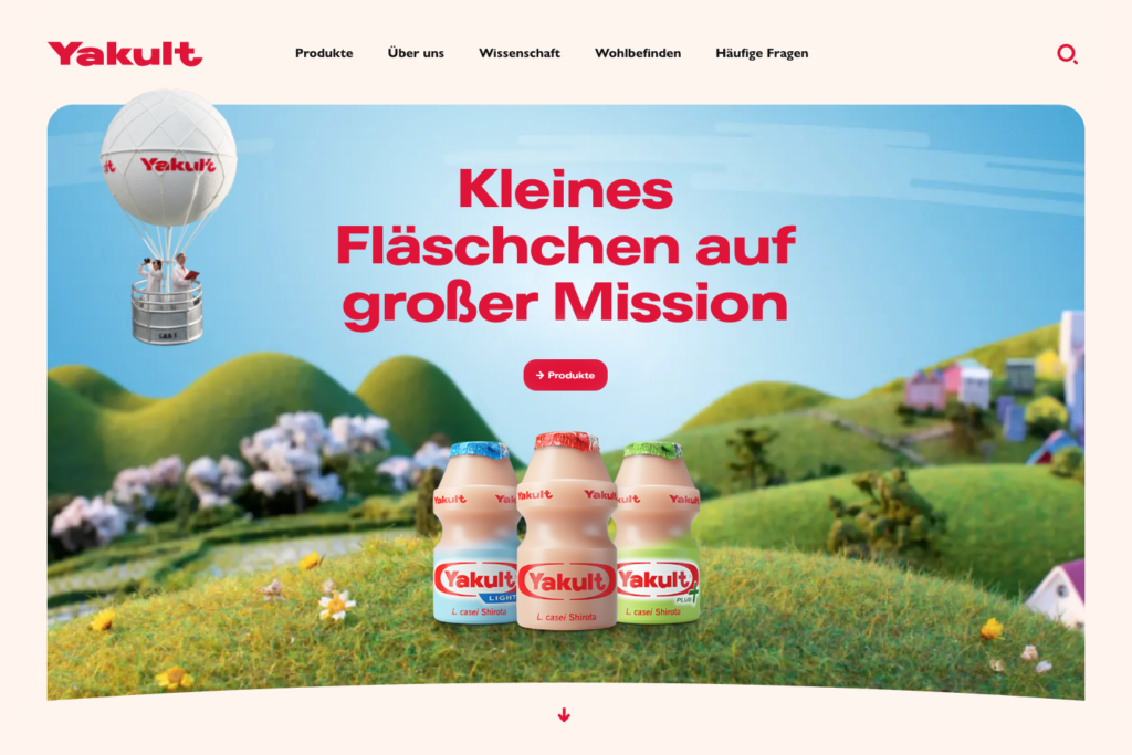 Yakult.de homepage